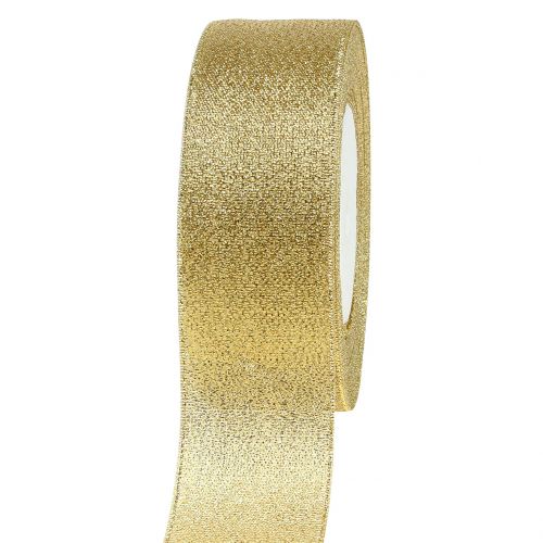 Floristik24 Nastro decorativo oro 40 mm 22,5 m