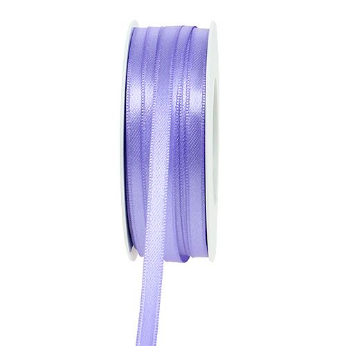 Nastro decorativo in raso viola chiaro, nastro regalo 6 mm, 50 m