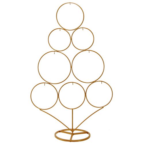 Prodotto Albero decorativo con ganci Decorazione natalizia in metallo oro opaco H58cm