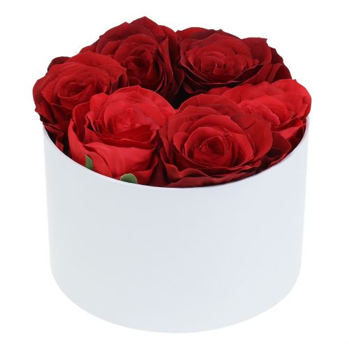 Floristik24 Fioriera Fioriera bianca tonda Ø14cm - Ø16cm 2pz
