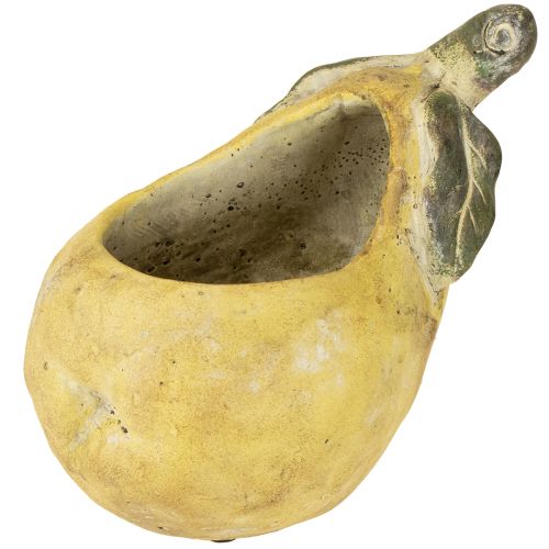 Floristik24 Fioriera decorativa in cemento a forma di pera, decorazione autunnale 19×12,5×15,5 cm