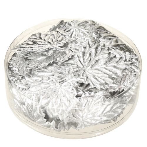 Prodotto Foglie decorative in seta 5 cm argento 60 pz