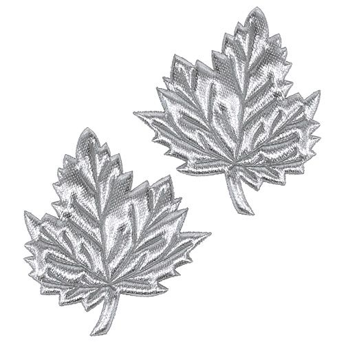 Foglie decorative in seta 5cm argento 60p