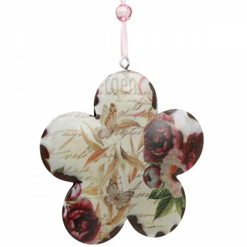 Floristik24 Fiore decorativo per appendere peonie decorazione a molla in metallo nostalgico 4 pezzi