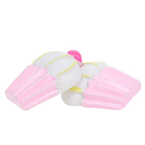 Floristik24 Cupcakes in miniatura Deco rosa, bianco 2,5 cm 60 pezzi