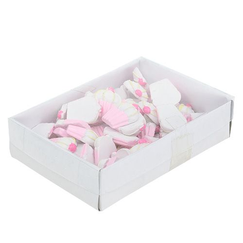 Floristik24 Cupcakes in miniatura Deco rosa, bianco 2,5 cm 60 pezzi