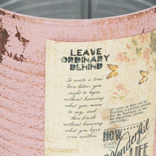 Prodotto Scatola decorativa in latta, rosa antica, scatola in metallo per piante, Ø11cm H10.5cm