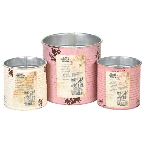Set di vasi da fiori per balcone e giardino, decorazione per fioriere, stile vintage, 15 cm, 3 pezzi