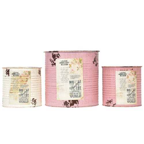 Prodotto Set di vasi da fiori per balcone e giardino, decorazione per fioriere, stile vintage, 15 cm, 3 pezzi