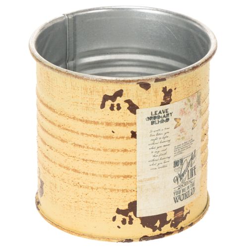Prodotto Vaso decorativo in latta, colore albicocca estivo, in metallo, per piante, Ø8cm H7.5cm