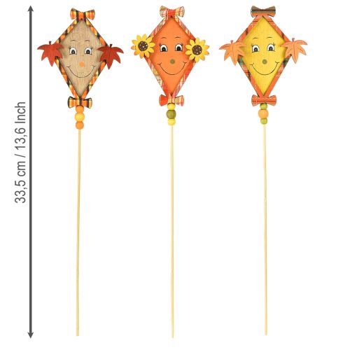 Prodotto Drago decorativo autunno spina in legno decorazione autunnale in legno 33,5 cm 6 pz