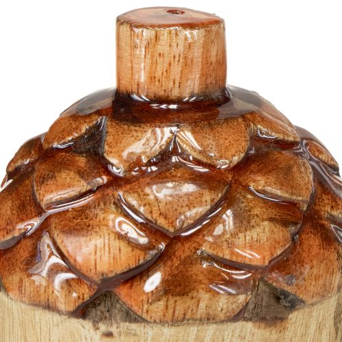 Prodotto Ghiande decorative decorazione da tavolo in legno verde arancione rosso H10cm 3 pezzi