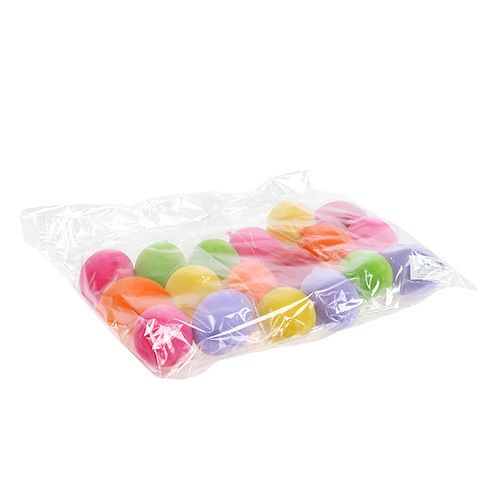 Floristik24 Uova decorative da appendere uova di Pasqua colorate floccate 6 cm 18 pz