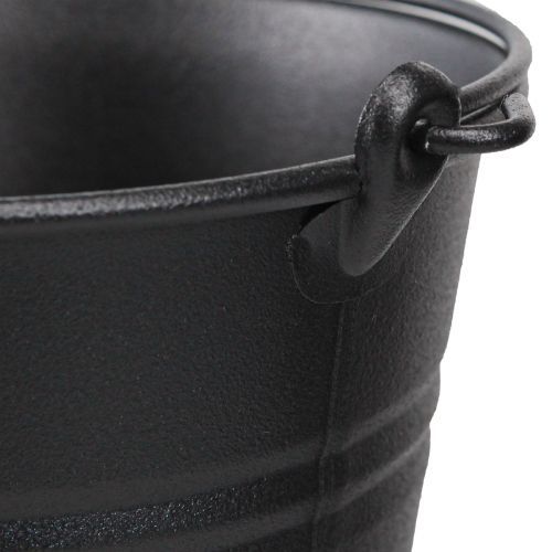 Prodotto Secchio decorativo per vaso da fiori in metallo con manico nero Ø14 cm 3 pezzi