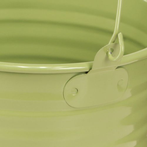 Floristik24 Secchio decorativo in metallo con manico 4 colori Ø14cm 8 pezzi