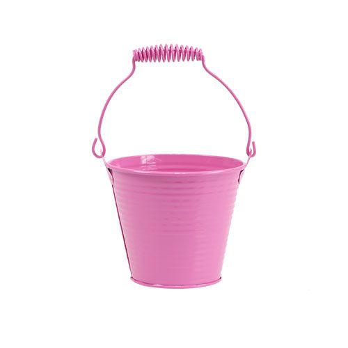 Floristik24 Secchio decorativo rosa Ø11cm H10cm