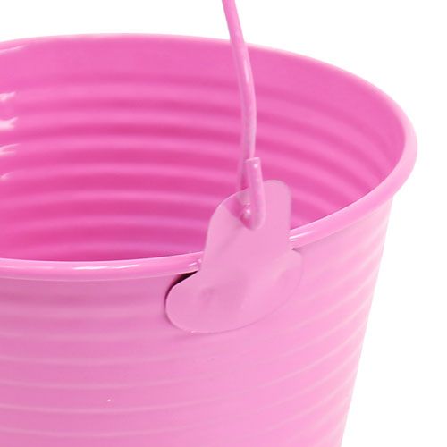 Floristik24 Secchio decorativo rosa Ø11cm H10cm