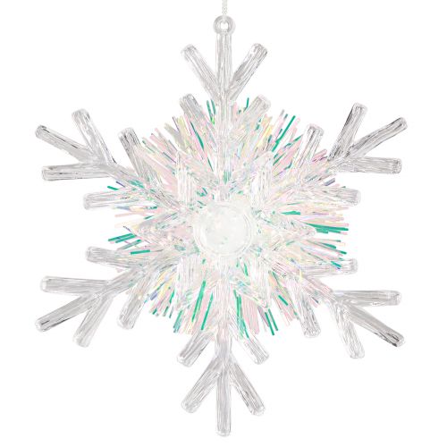 Prodotto Fiocco di neve decorativo in cristallo di ghiaccio da appendere Ø15 cm 3 pz