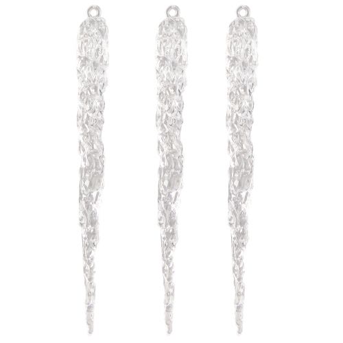 Prodotto Ghiaccioli decorativi per appendere decorazioni invernali trasparenti 18,5 cm 3 pezzi