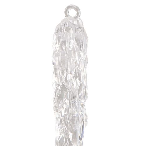 Floristik24 Ghiaccioli decorativi per appendere decorazioni invernali trasparenti 28,5 cm 3 pezzi