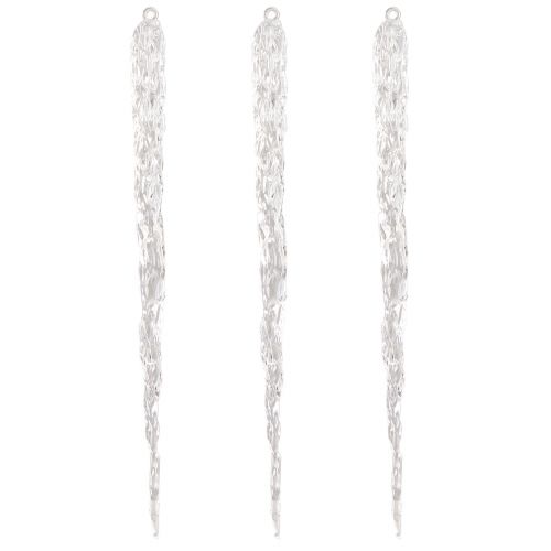 Floristik24 Ghiaccioli decorativi per appendere decorazioni invernali trasparenti 28,5 cm 3 pezzi