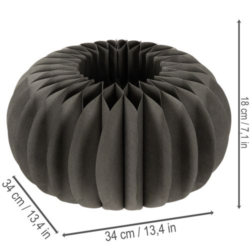 Decorazione da tavola in carta a nido d'ape a forma di zucca, pieghevole, rotonda, 34 cm, 2 pezzi | Floristik24.it