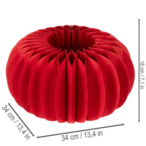 Decorazione a forma di zucca in carta a nido d'ape, 34 cm, 2 pezzi | Floristik24.it