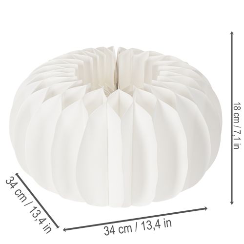 Palline decorative di carta, decorazione moderna a forma di zucca, carta a nido d'ape, 34 cm, 2 pezzi | Floristik24.it