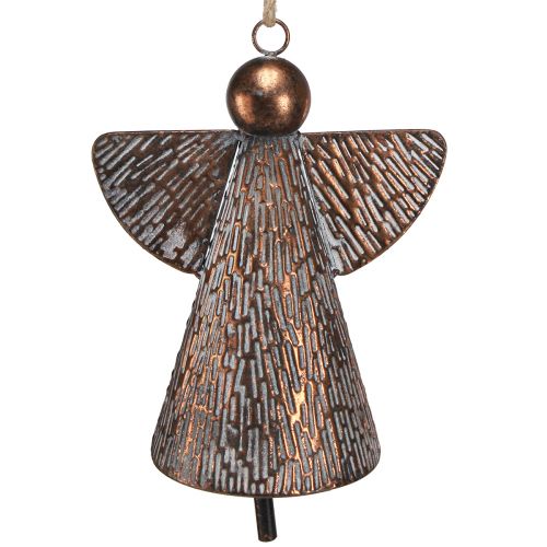 Prodotto Angelo decorativo Campana in metallo bronzo bianco naturale 21x13,5x24cm