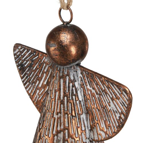 Prodotto Angelo decorativo Campana in metallo bronzo bianco naturale 21x13,5x24cm