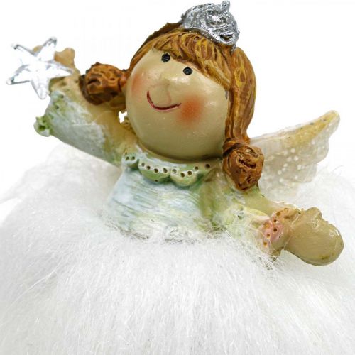 Floristik24 Angelo decorativo Figura di angelo angelo di Natale con stella H12cm 2 pezzi