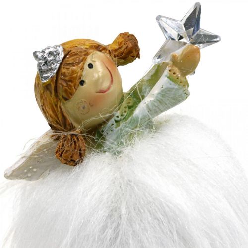 Floristik24 Angelo decorativo Figura di angelo angelo di Natale con stella H12cm 2 pezzi