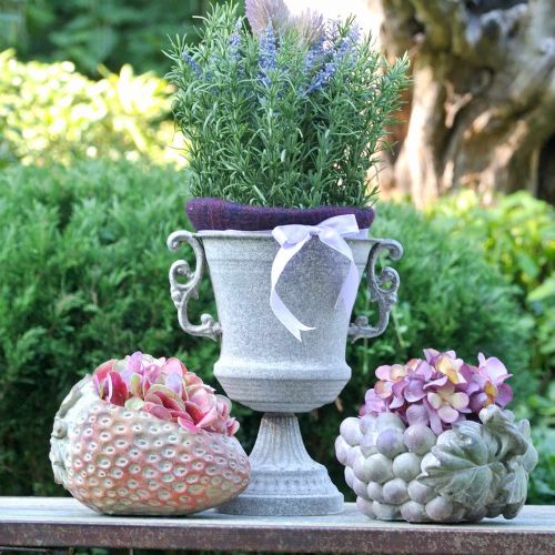 Prodotto Fragola decorativa, vaso per piante, decorazione in cemento per piantare L17cm