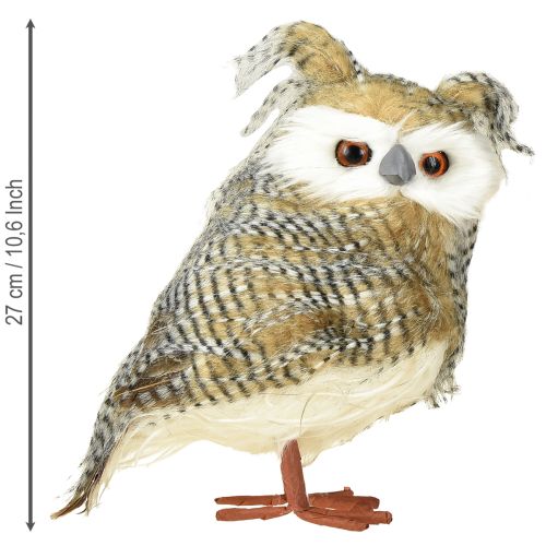 Prodotto Gufo decorativo, autunno, animale della foresta, decorazione invernale H27cm