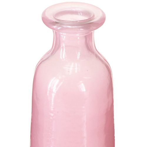 Prodotto Vaso decorativo per fiori in vetro rosa rustico Ø6cm H24cm