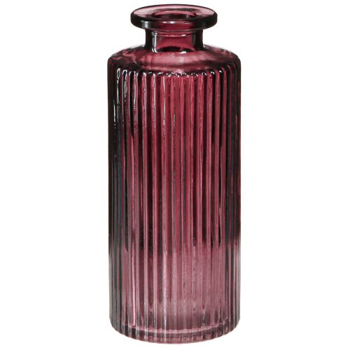 Floristik24 Bottiglie decorative mini vasi retrò in vetro Berry H13cm 6 pz
