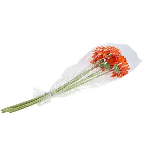 Floristik24 Deco Gerbera Orange Ø10cm L53cm 6pz