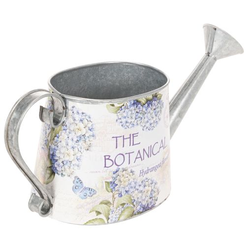 Annaffiatoio decorativo con ortensie in metallo, stile vintage, dimensioni 30x11x14,5 cm. | Floristik24.it