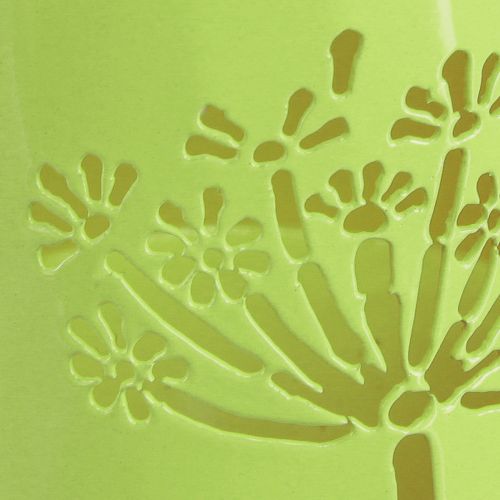 Prodotto Annaffiatoio decorativo brocca in metallo verde tarassaco H12 cm 2 pezzi