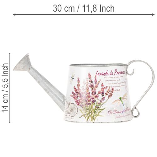 Annaffiatoio decorativo in metallo, color lavanda, design da giardino retrò, 30×11×14,5 cm | Floristik24.it