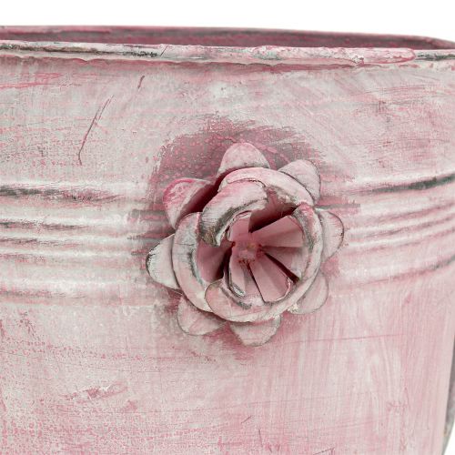 Floristik24 Annaffiatoio decorativo in metallo rosa L33cm B12cm H29cm