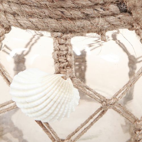 Prodotto Conchiglie decorative in macramè di vetro marittimo Ø11cm H12,5cm 2 pezzi