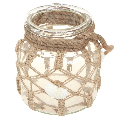 Prodotto Decorazione da tavolo con conchiglie decorative in macramè di vetro, decorazione da appendere Ø14 cm