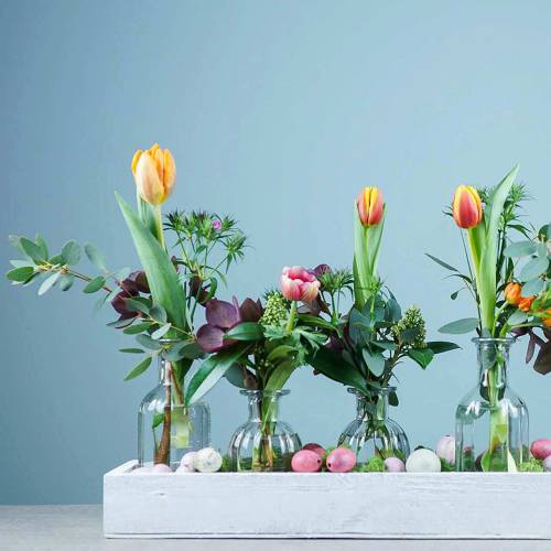 Prodotto Vaso da fiori decorativo in bottiglia Ø7,5 cm H13,5 cm trasparente 6 pz