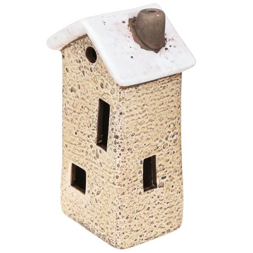 Prodotto Casa decorativa in ceramica crema rosso grigio 10/12/13,5 cm 3 pezzi