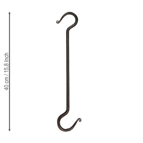 Prodotto Gancio decorativo in metallo in metallo nero gancio L40cm 2pz