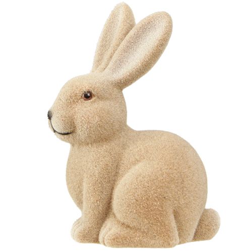 Prodotto Coniglietto pasquale seduto decorativo in marrone – 2a scelta – floccato H22cm