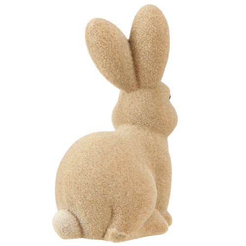 Prodotto Coniglietto pasquale seduto decorativo in marrone – 2a scelta – floccato H22cm