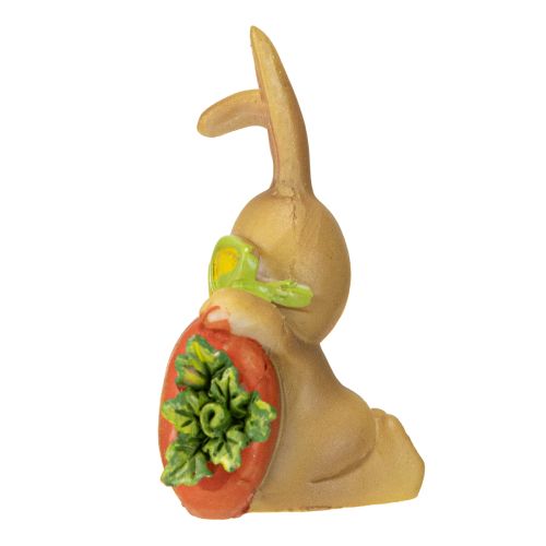 Prodotto Coniglietto decorativo con carota, figure decorative di coniglietti pasquali H5,5cm 6 pezzi