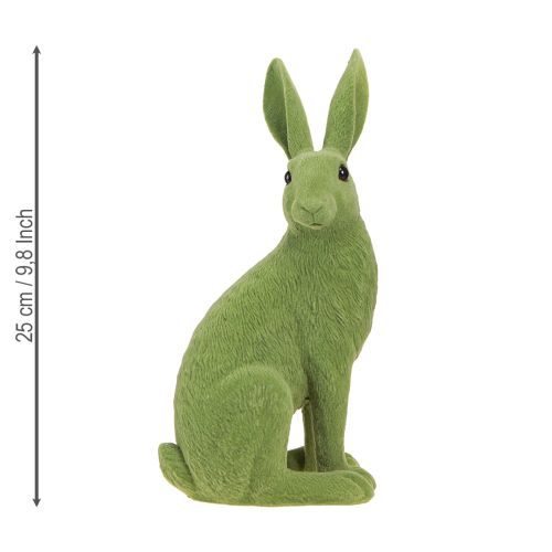 Prodotto Coniglietto decorativo seduto Coniglietto pasquale floccato verde 12×9×25 cm